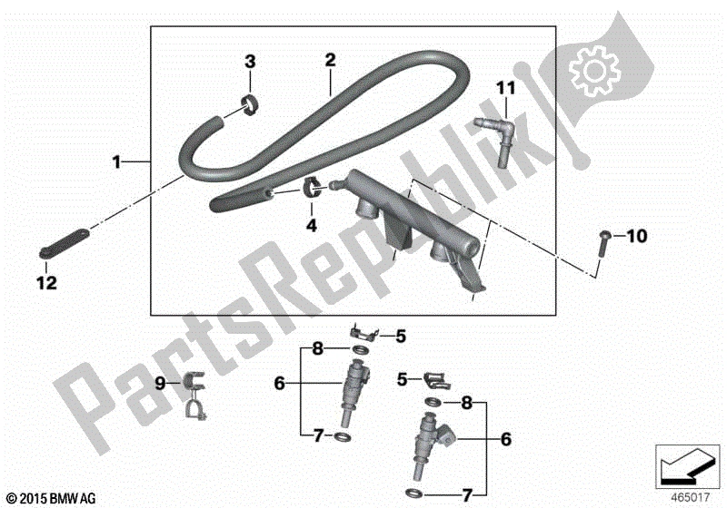 Todas las partes para Inyectores Y Líneas de BMW C 600 Sport K 18 2011 - 2016