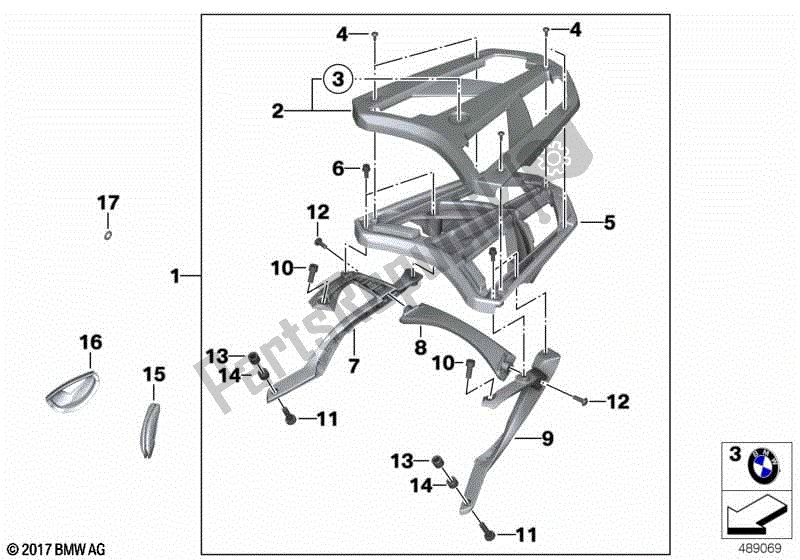 Todas las partes para Rejilla De Equipaje de BMW C 600 Sport K 18 2011 - 2016