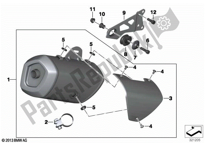 Todas las partes para Catalizador Del Silenciador / Piezas Adjuntas de BMW C 600 Sport K 18 2011 - 2016