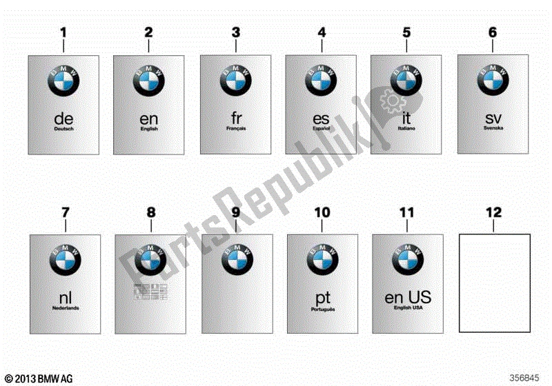 Todas las partes para Manual Del Propietario de BMW C 600 Sport K 18 2011 - 2016