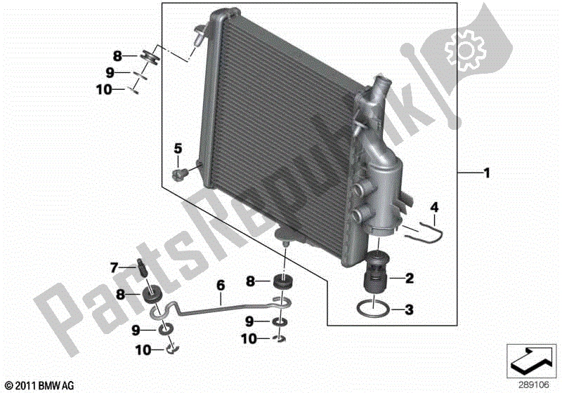 Todas las partes para Radiador de BMW C 600 Sport K 18 2011 - 2016