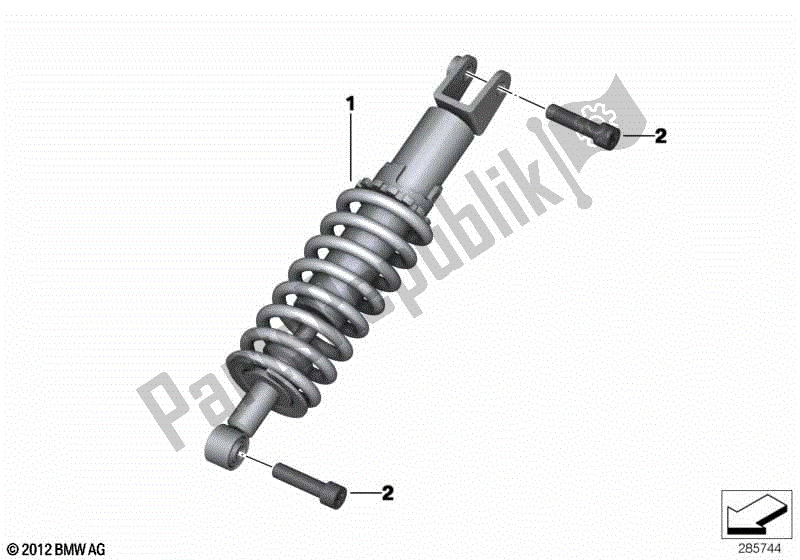 Todas las partes para Puntal De Resorte, Trasero de BMW C 600 Sport K 18 2011 - 2016