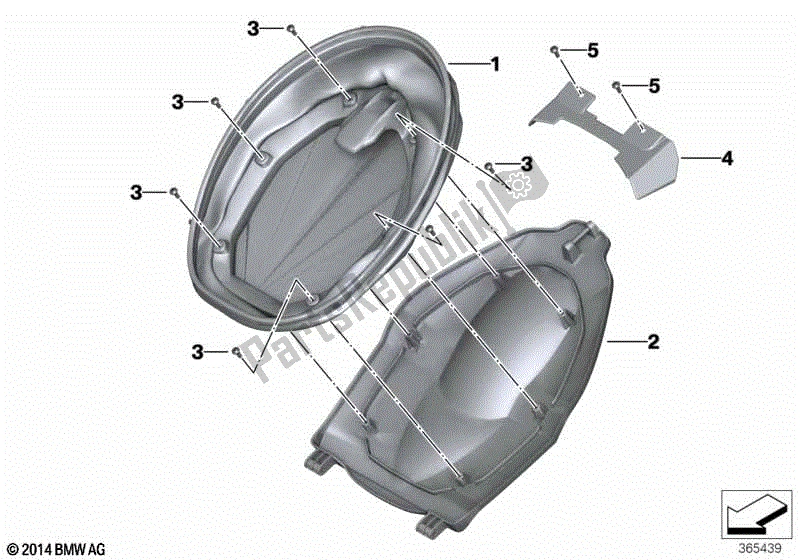 Todas las partes para Compartimento De Almacenamiento, Trasero de BMW C 600 Sport K 18 2011 - 2016