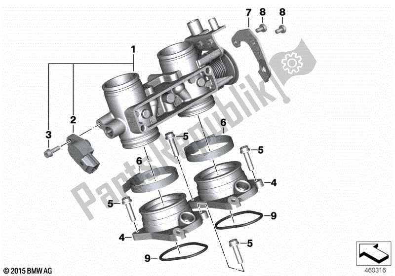 Todas las partes para Válvula De Mariposa Y Actuador de BMW C 600 Sport K 18 2011 - 2016