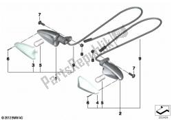 luzes indicadoras de direção brancas