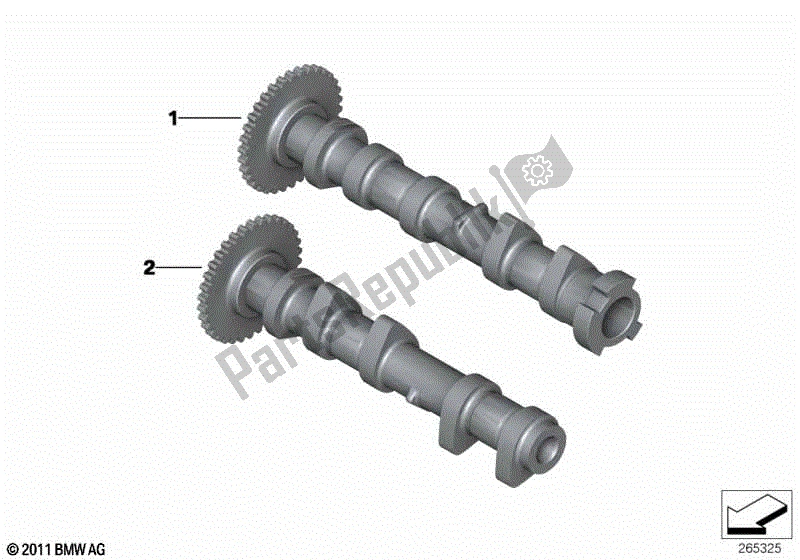 All parts for the Camshaft Camshaft of the BMW C 650 Sport K 18 2011 - 2019