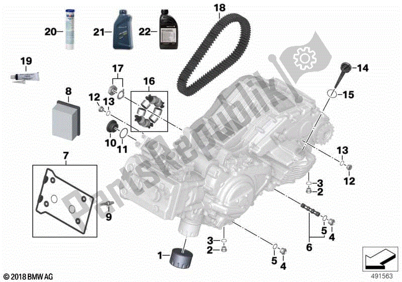 Todas las partes para Aceite De Motor / Servicio De Mantenimiento de BMW C 650 Sport K 18 2011 - 2019