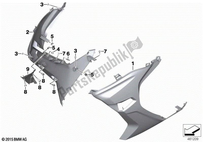 Todas las partes para Panel Lateral De Carenado, Delantero de BMW C 650 Sport K 18 2011 - 2019