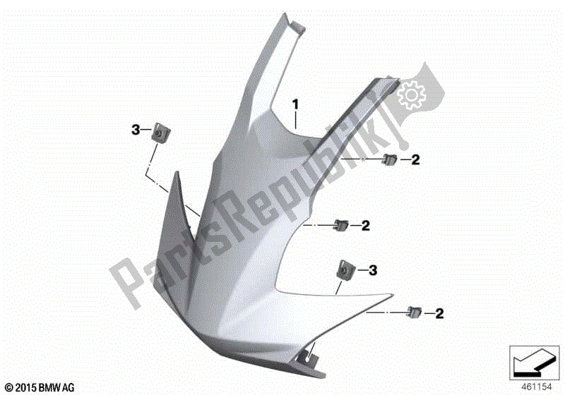 Tutte le parti per il Parte Centrale Del Pannello Di Rivestimento Anteriore del BMW C 650 Sport K 18 2011 - 2019