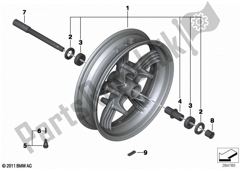 Todas las partes para Rueda Delantera de BMW C 650 Sport K 18 2011 - 2019