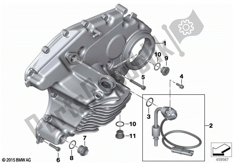 Todas las partes para Tapa De La Caja De Cambios, Junta Y Varios Tornillos de BMW C 650 Sport K 18 2011 - 2019