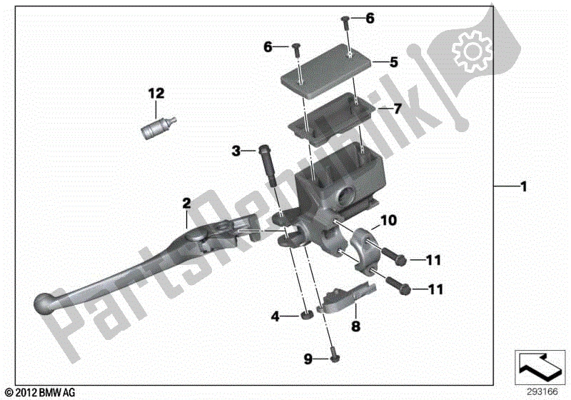 Todas las partes para Palanca De Freno De Mano, Rueda Trasera de BMW C 650 Sport K 18 2011 - 2019