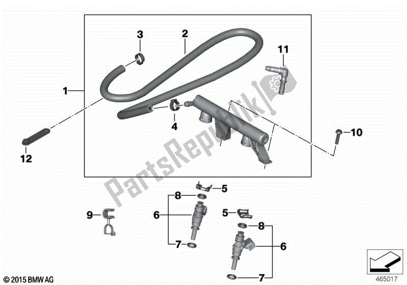 Todas las partes para Inyectores Y Líneas de BMW C 650 Sport K 18 2011 - 2019