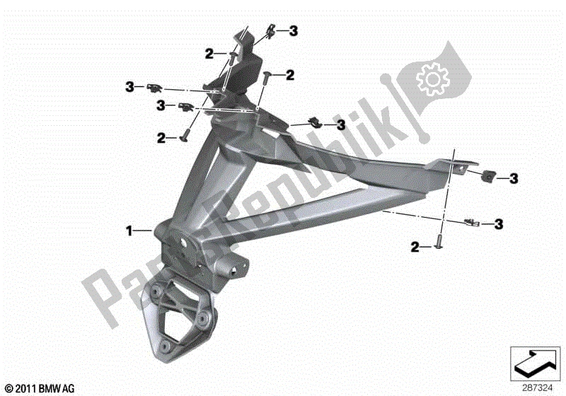 Todas las partes para Titular De La Placa De Matrícula de BMW C 650 Sport K 18 2011 - 2019