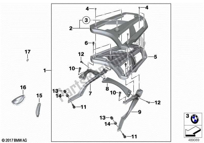 Todas las partes para Rejilla De Equipaje de BMW C 650 Sport K 18 2011 - 2019