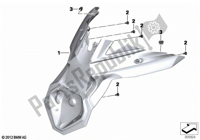 Todas las partes para Guardabarros Trasero de BMW C 650 Sport K 18 2011 - 2019