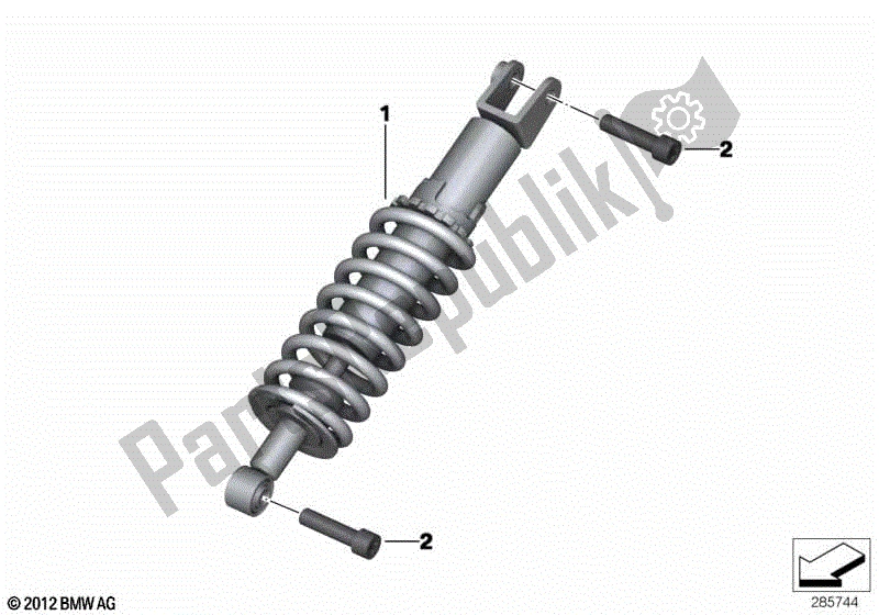 Todas las partes para Puntal De Resorte, Trasero de BMW C 650 Sport K 18 2011 - 2019