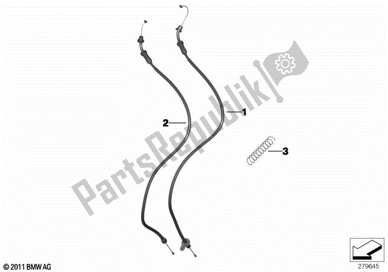 All parts for the Throttle Cables of the BMW C 650 Sport K 18 2011 - 2019