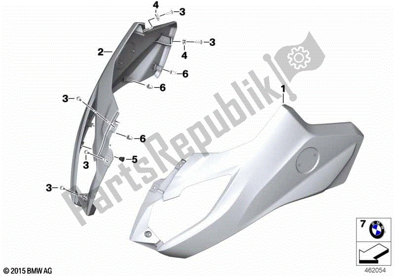 Todas las partes para Embellecedor Sección Lateral De La Cubierta, Superior de BMW C 650 Sport K 18 2011 - 2019