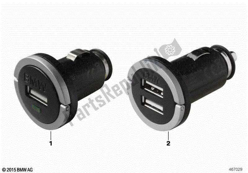 Todas las partes para Cargador Usb Bmw de BMW C 650 GT K 19 2011 - 2015