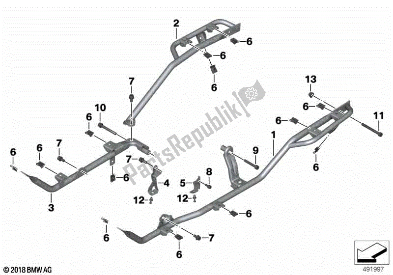 Todas as partes de Suporte Para Estribo do BMW C 650 GT K 19 2011 - 2015