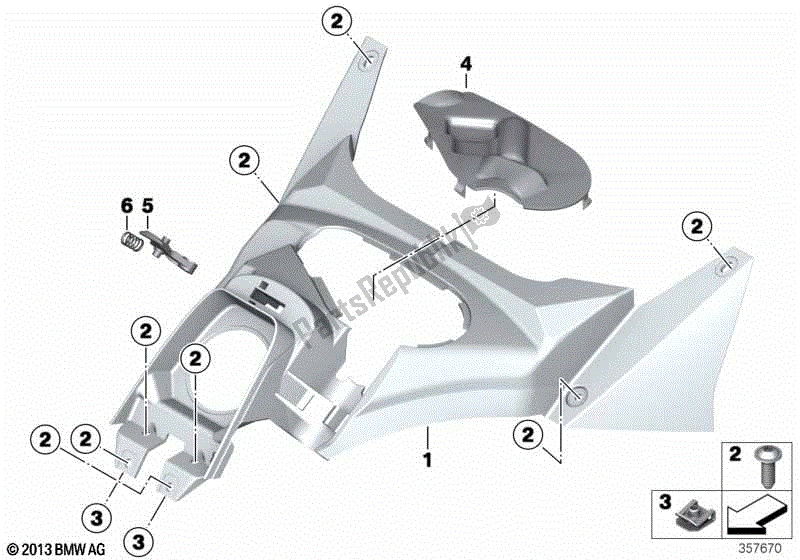 Todas las partes para Cubriendo El Tanque De Combustible de BMW C 650 GT K 19 2011 - 2015
