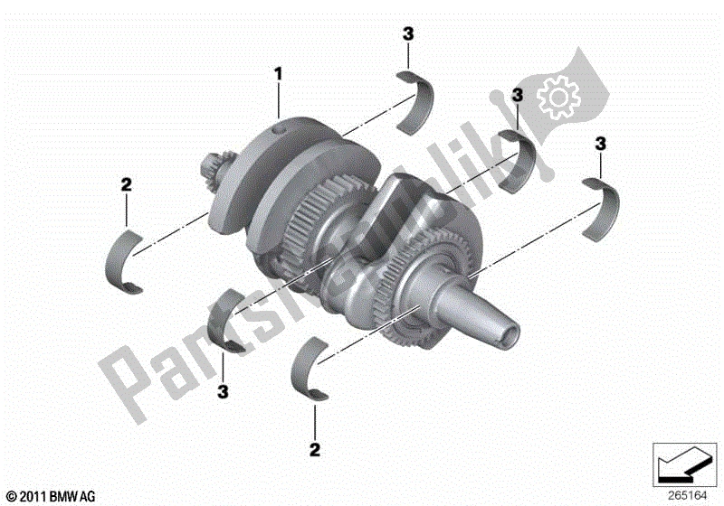 Todas las partes para Cigüeñal Con Cojinetes de BMW C 650 GT K 19 2011 - 2015