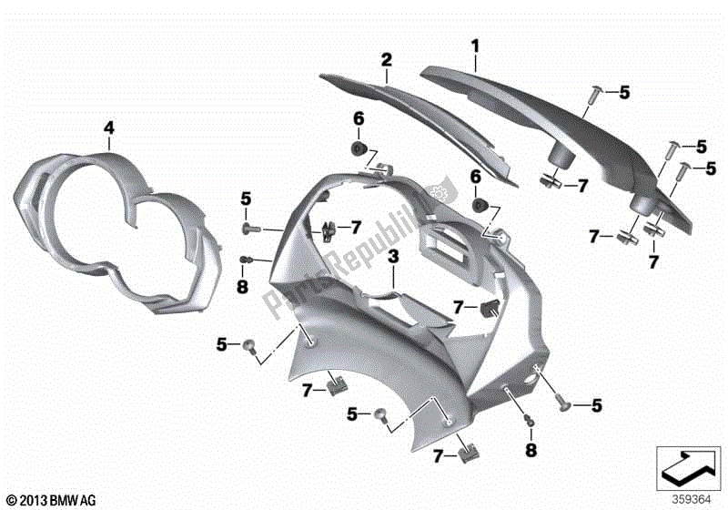 Todas las partes para Soporte De Tablero de BMW C 650 GT K 19 2011 - 2015