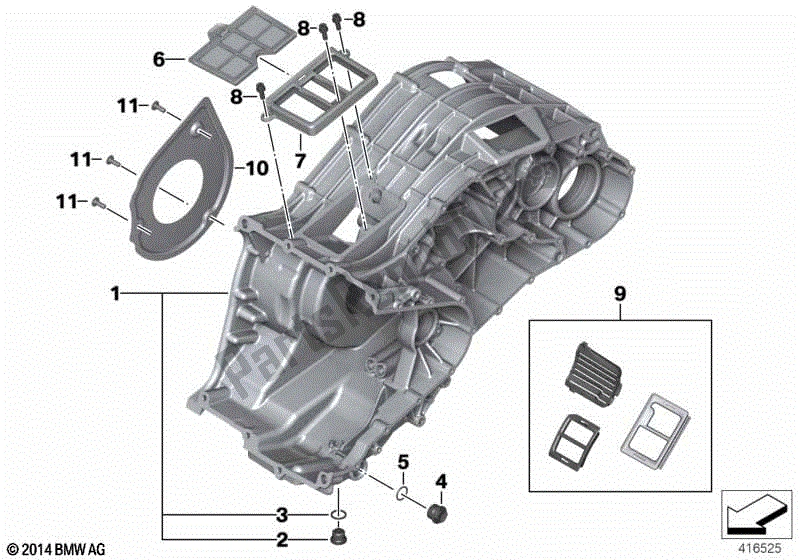 Toutes les pièces pour le Carter Moteur, Arrière du BMW C 650 GT K 19 2011 - 2015
