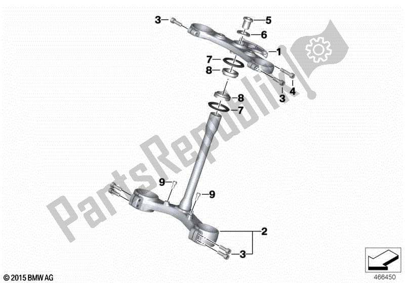 Todas las partes para Puente De Horquilla de BMW C 650 GT K 19 2011 - 2015