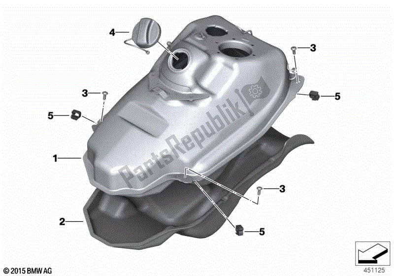 Todas las partes para Depósito De Combustible / Piezas De Montaje de BMW C 650 GT K 19 2011 - 2015