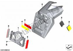 License plate bracket US / reflectors