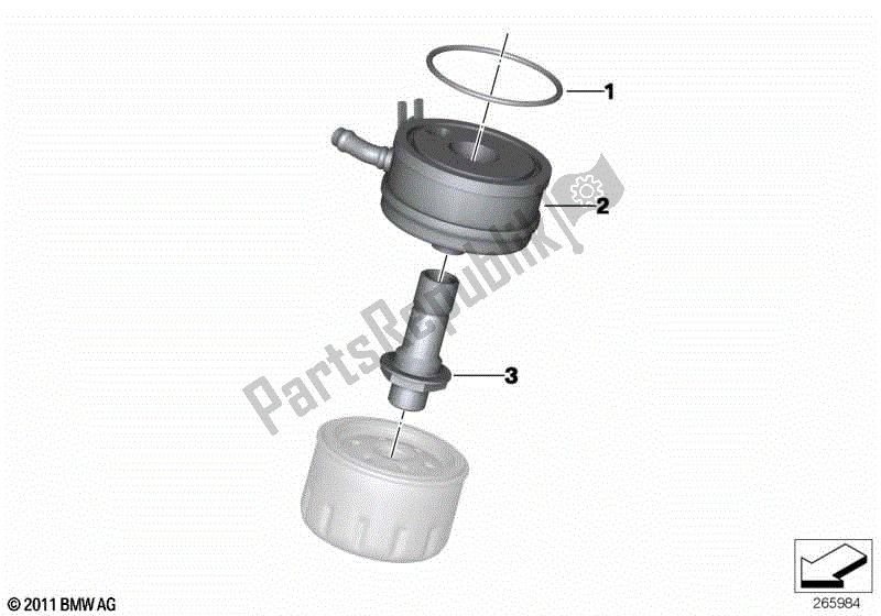 Todas las partes para Intercambiador De Calor De Aceite A Agua de BMW C 650 GT K 19 2011 - 2015