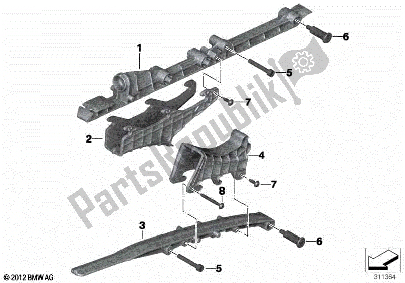 Todas las partes para Guía De Cadena Del Brazo Oscilante De La Rueda Trasera de BMW C 650 GT K 19 2011 - 2015