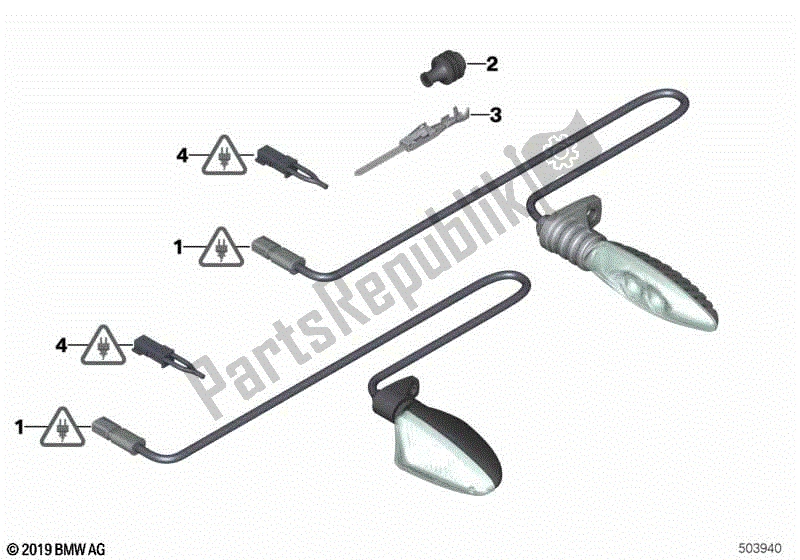 Todas las partes para Conector De Reparación, Lámpara Indicadora de BMW C 650 GT K 19 2011 - 2015