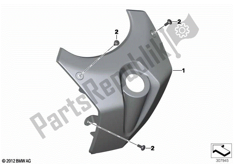 Todas las partes para Panel De Carenado Central de BMW C 650 GT K 19 2015 - 2019