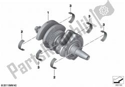 Crankshaft with bearing shells