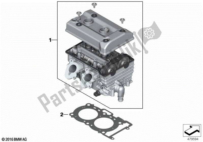 Toutes les pièces pour le Culasse, Cpl. Du BMW C 650 GT K 19 2015 - 2019