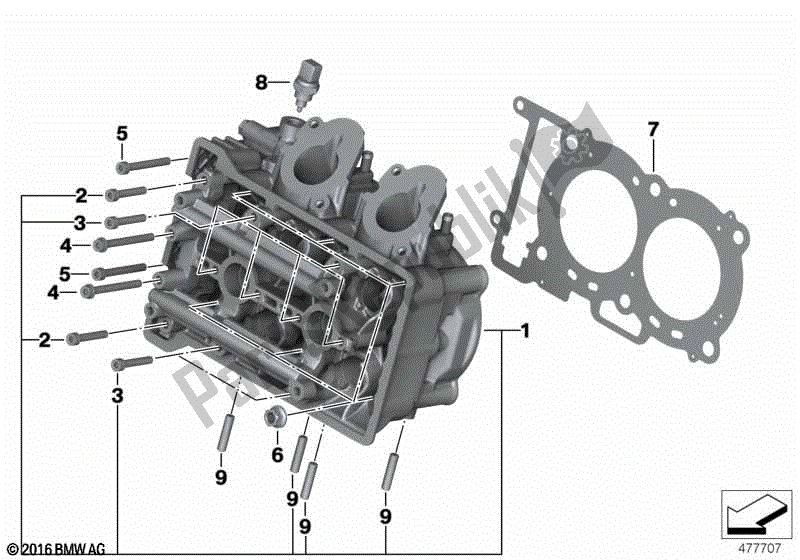 Toutes les pièces pour le Culasse / Pièces De Montage du BMW C 650 GT K 19 2015 - 2019