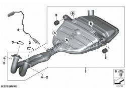 pièces de système d'échappement avec supports