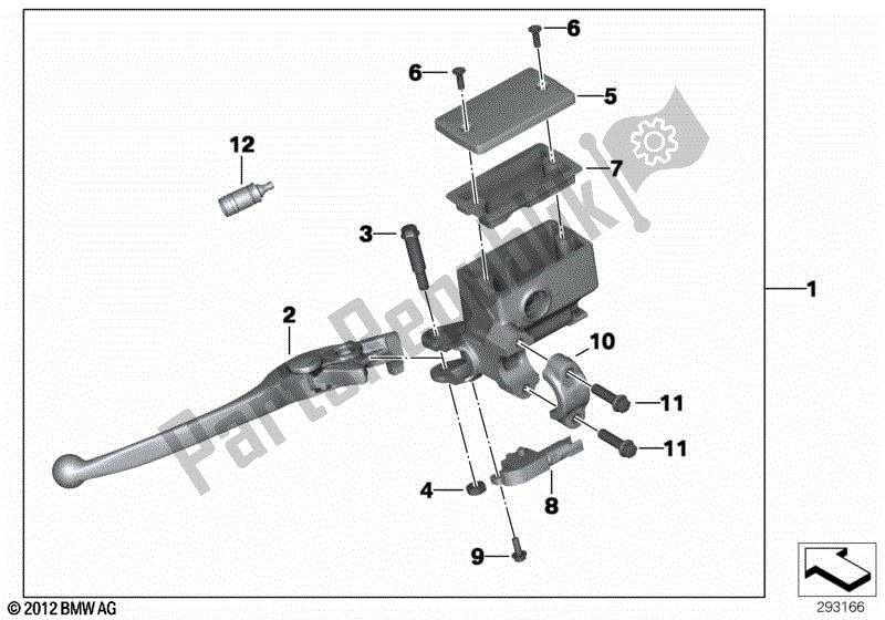 Toutes les pièces pour le Levier De Frein à Main, Roue Arrière du BMW C 650 GT K 19 2015 - 2019