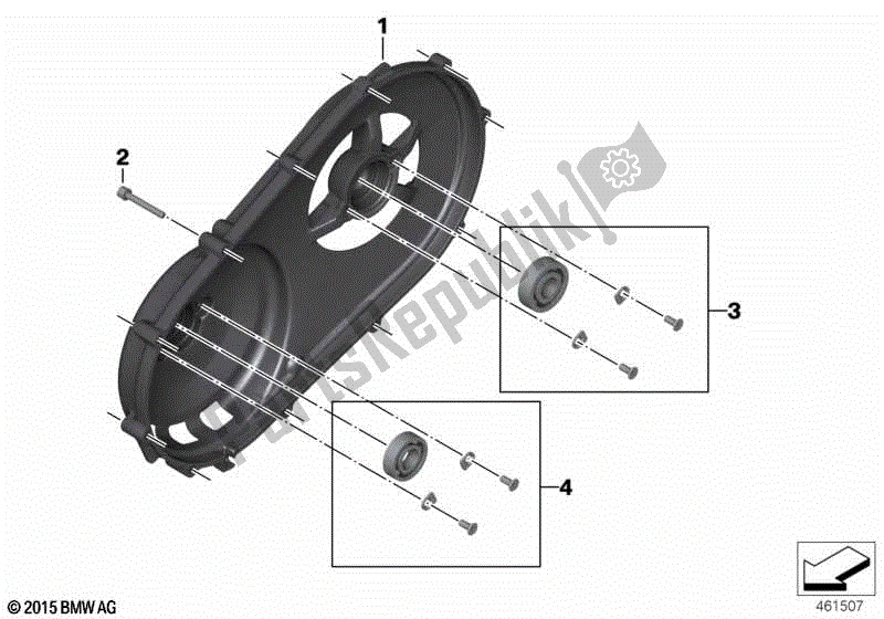 Toutes les pièces pour le Couvercle De Boîtier Pour Cvt du BMW C 650 GT K 19 2015 - 2019