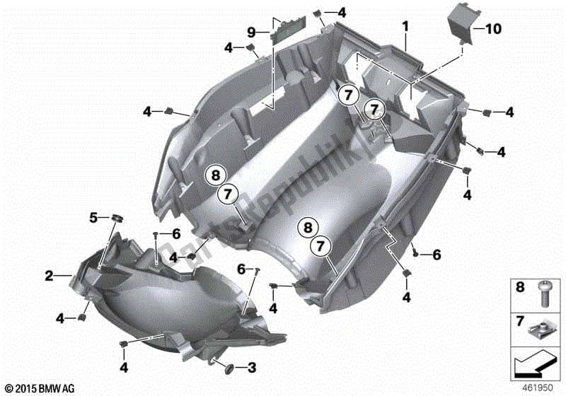 Todas las partes para Piso Del Maletero de BMW C 650 GT K 19 2015 - 2019