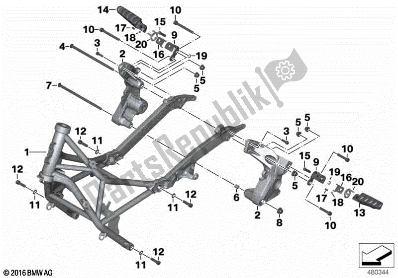 Toutes les pièces pour le Cadre Principal du BMW C 650 GT K 19 2015 - 2019