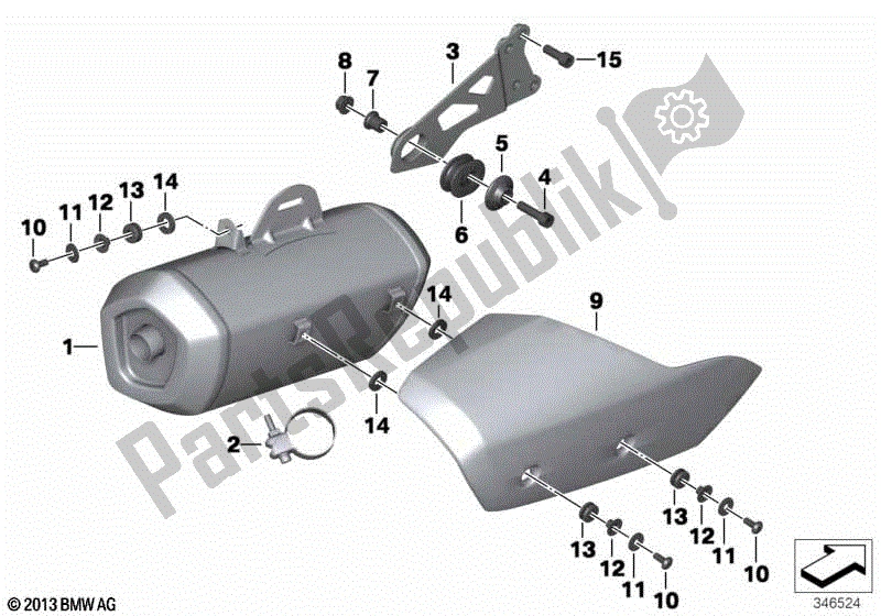 Todas las partes para Catalizador Del Silenciador / Piezas Adjuntas de BMW C 650 GT K 19 2015 - 2019