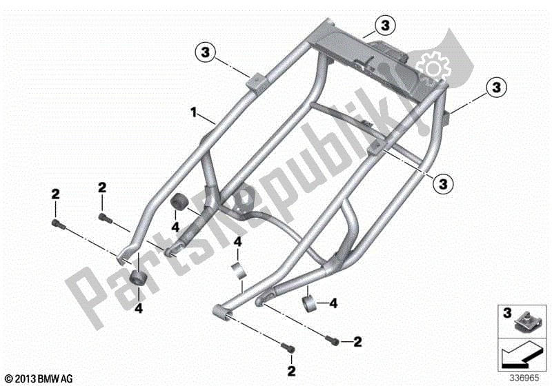 Todas las partes para Marco Trasero de BMW C 650 GT K 19 2015 - 2019