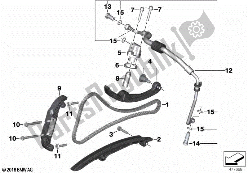 Toutes les pièces pour le Chaîne De Distribution / Tendeur De Chaîne / Glissière du BMW C 650 GT K 19 2015 - 2019