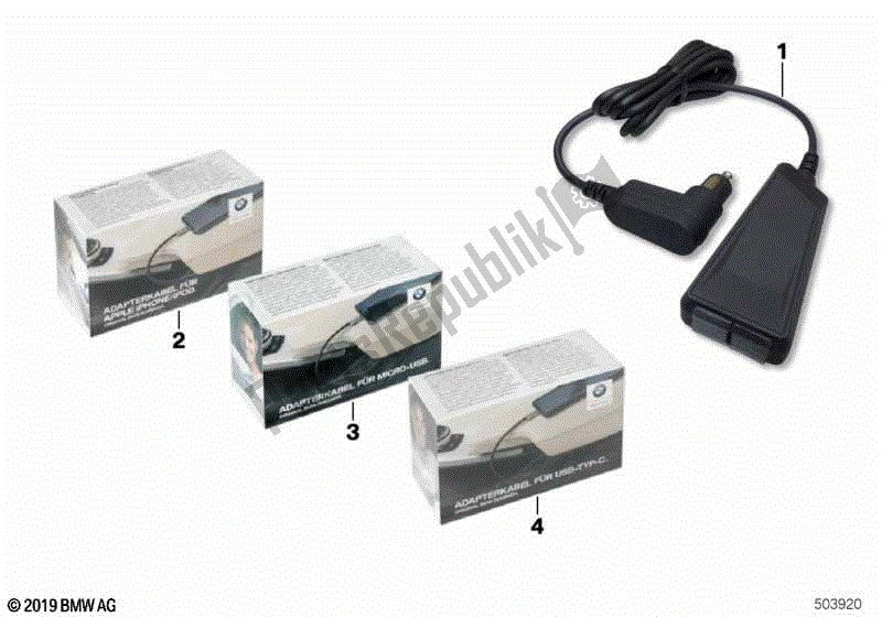 Todas las partes para Cargador Usb de BMW C 650 GT K 19 2015 - 2019