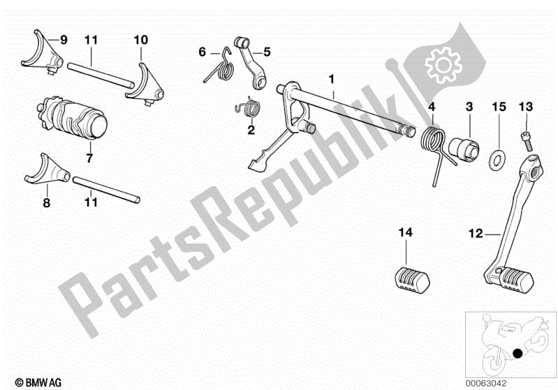 Toutes les pièces pour le Pièces De Changement De Vitesse De Transmission à 5 Vitesses du BMW F 650  E 169 1996 - 1999