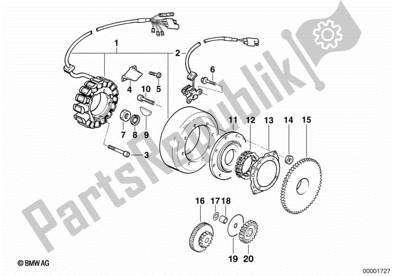 Toutes les pièces pour le Alternateur du BMW F 650  E 169 1996 - 1999